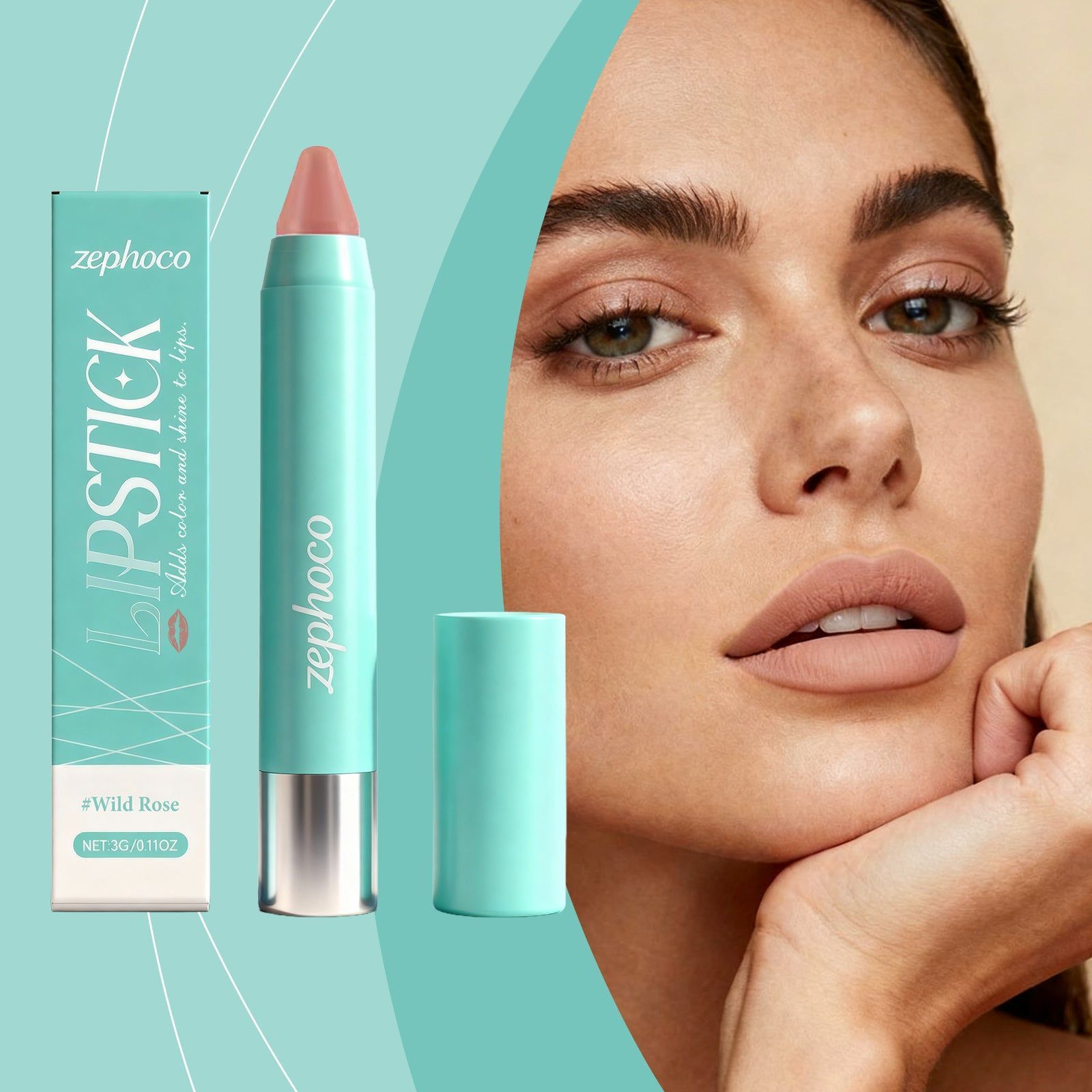 Beauty Collection Lipstick Pen, Light Pink, Smudge-Proof, Moisturizing, Easy Makeup ,3g