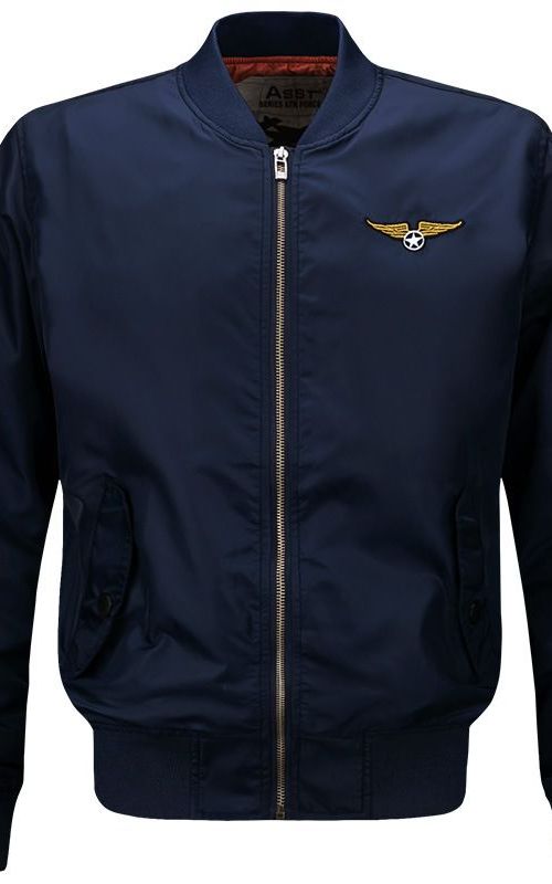 Men Bomber Jacket Stand Collar Zipper Flight Short Jacket Slim Tactical Windbreaker