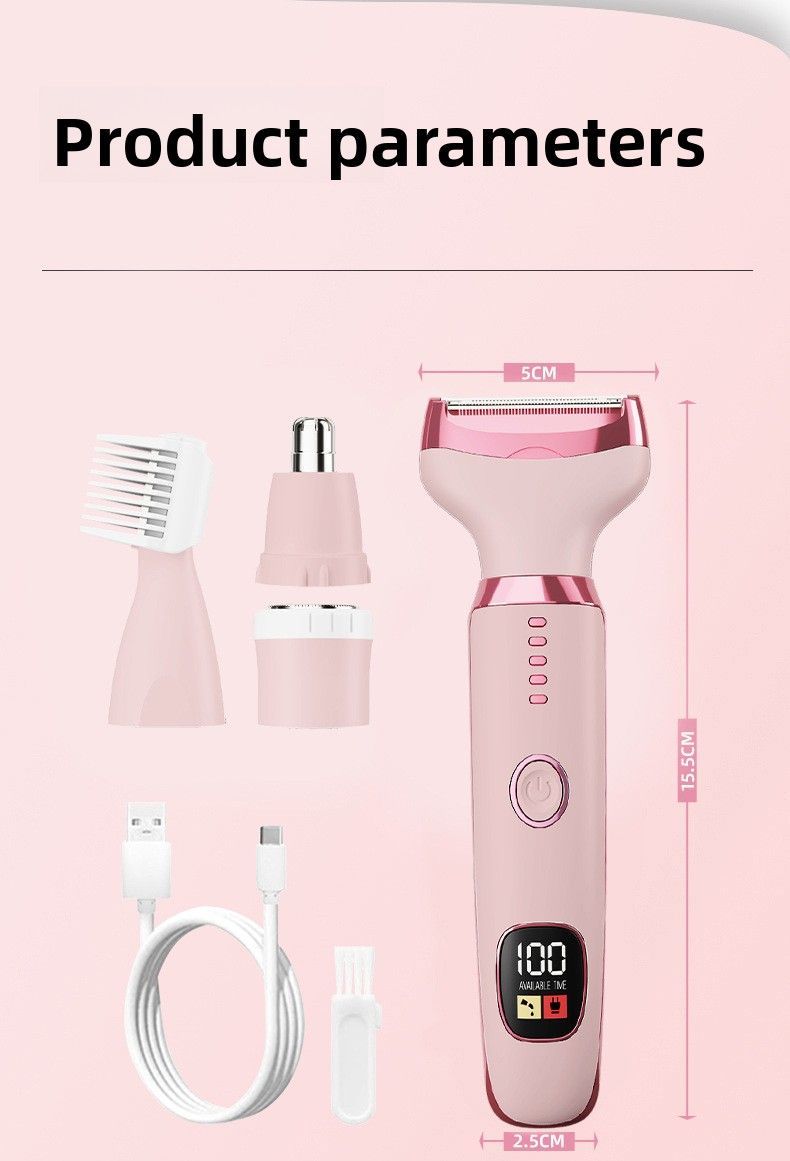 4-in-1 Women's USB Hair Trimmer