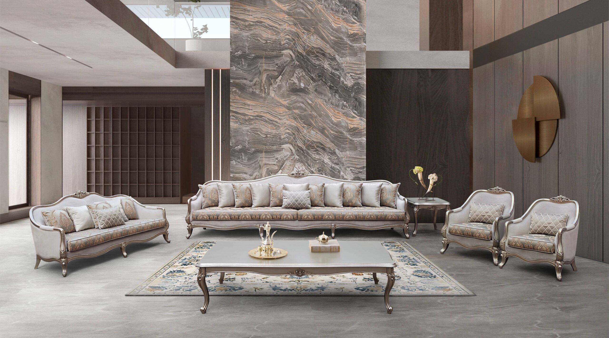 Victorian-Style 3 Seater Sofa #G-923