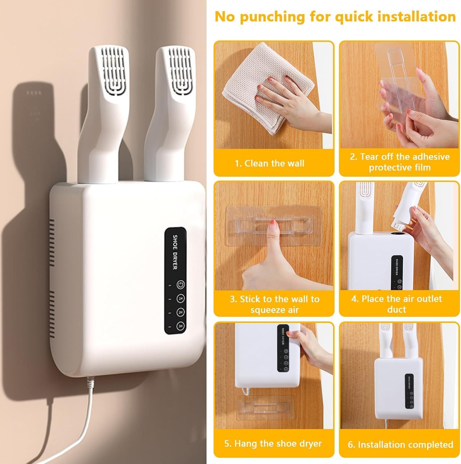 Shoe Dryer Electric Foot Warmer Wall Mounting Shoe Heater Glove Dryer