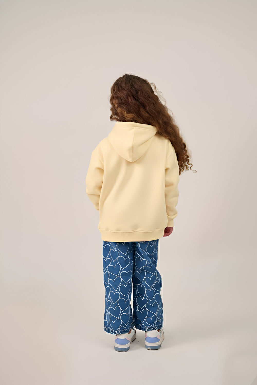 MULU Kids Classic Oversized Hoodie - Eggshell Yellow (Copy)