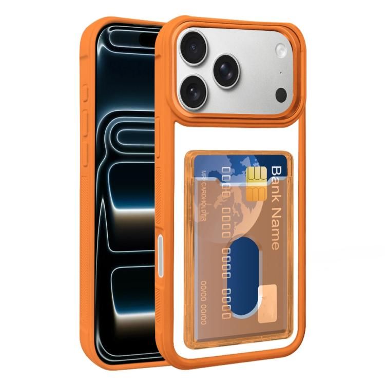 For iPhone 18 Pro Max / iPhone 17 Pro Max Electroplated Card Bag Acrylic Hybrid TPU Phone Case