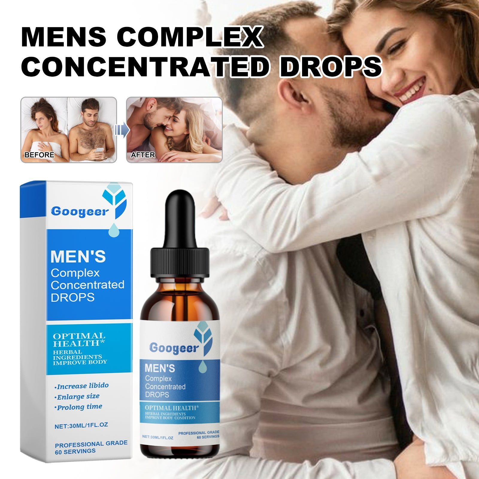 Boost Your Confidence with Ginseng & Maca Men's Body Care Drops, Fast Results ,30ml