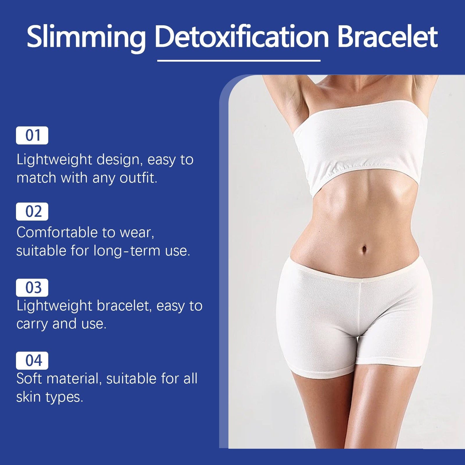 Body Care Bracelet, Fat Burner, Lymphatic Detox, Slimming, Comfortable, Stylish ,1pcs