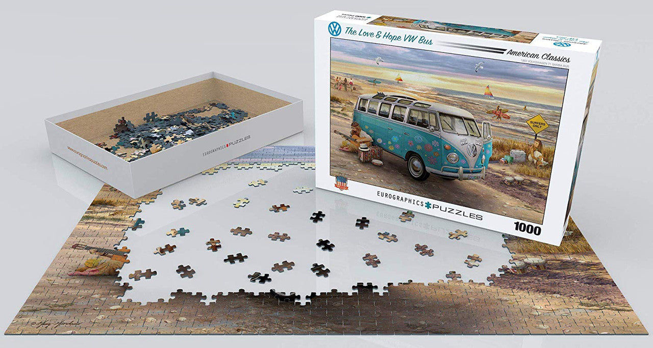 The Love & Hope Vw Bus 1000 Pieces Puzzle