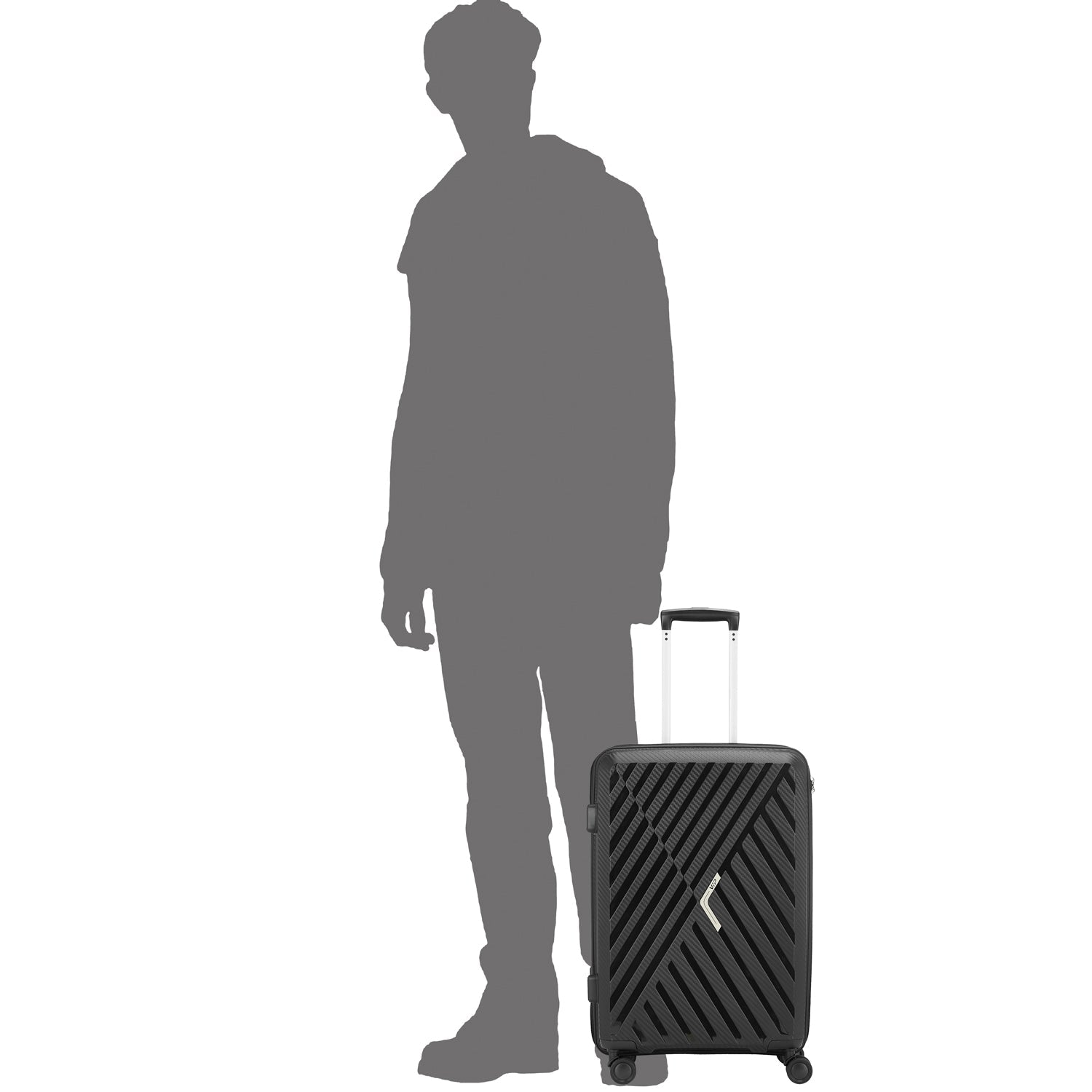 VIP XLITEBDTBLK 8 Wheel Strolly Luggage Bag