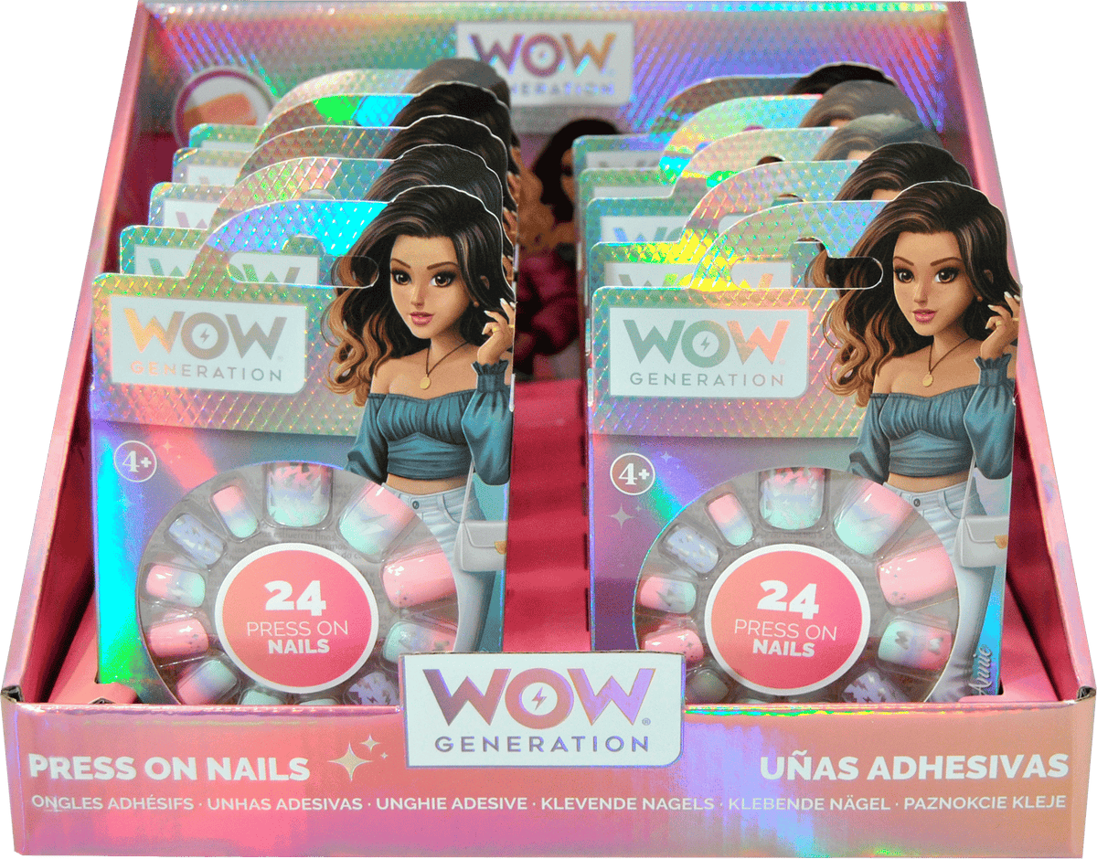 Set of 24 Adhesive Nails-WOW Generation