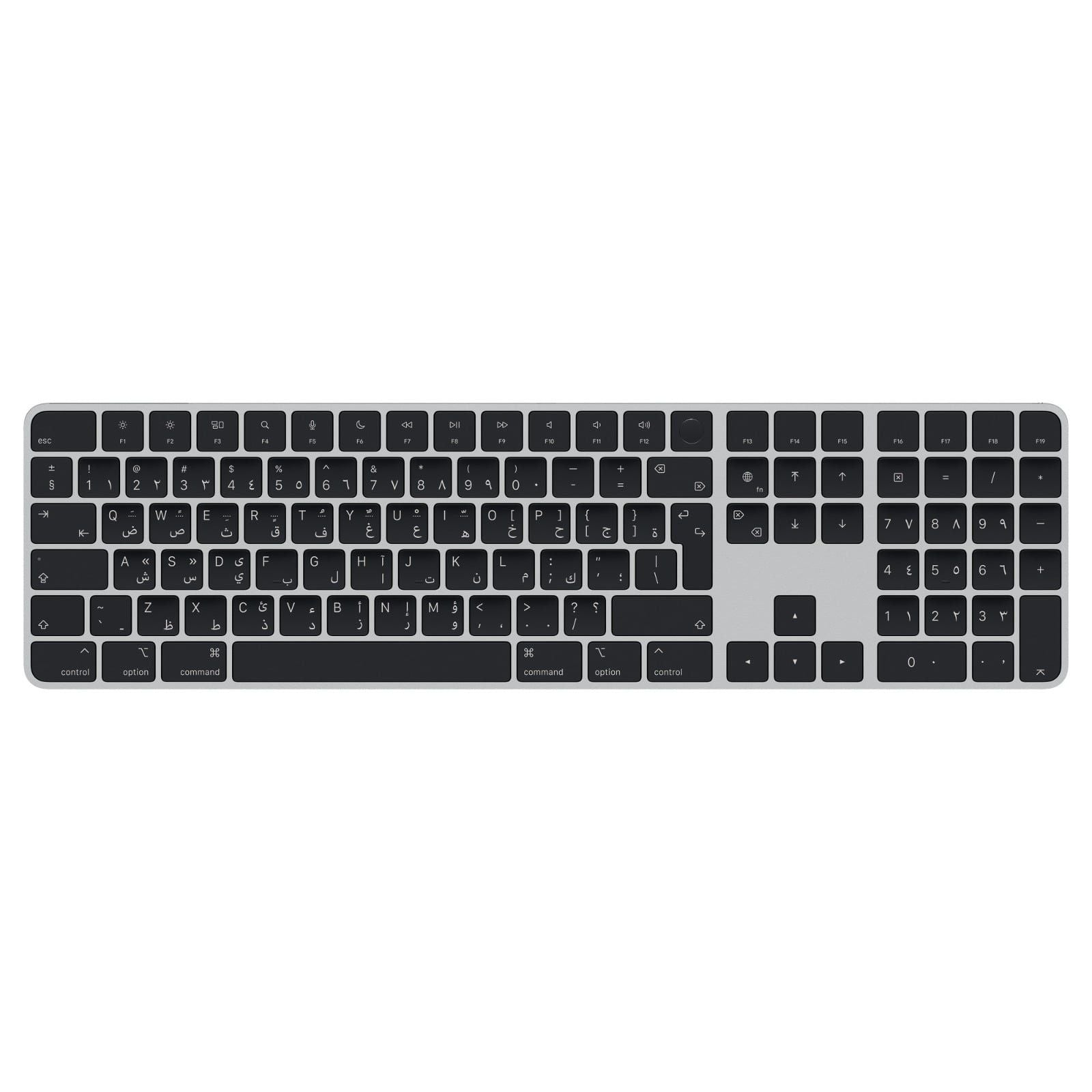 Apple Magic Keyboard with Touch ID & Numeric Keypad, Black-Arabic, Model MMMR3