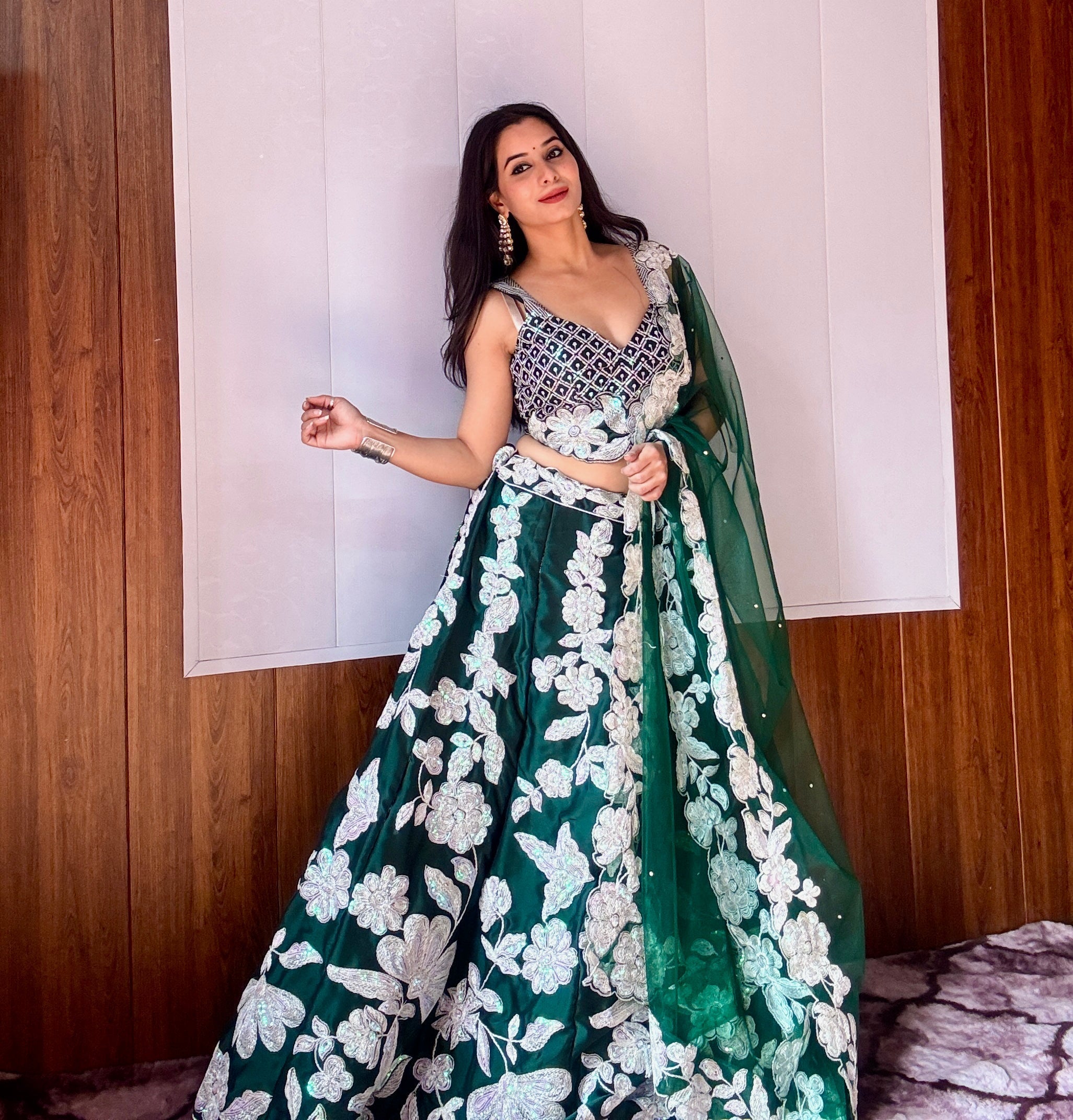 Party Wear Designer Lehenga Choli With Sequence & Dori Work