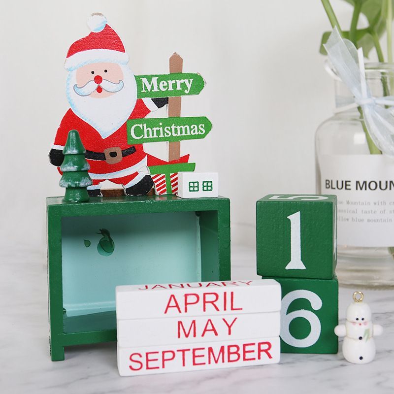 Christmas Calendar Mini Wooden Advent Countdown Calendar Ornaments Gifts