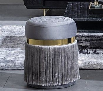 Charisma Grey Pouf