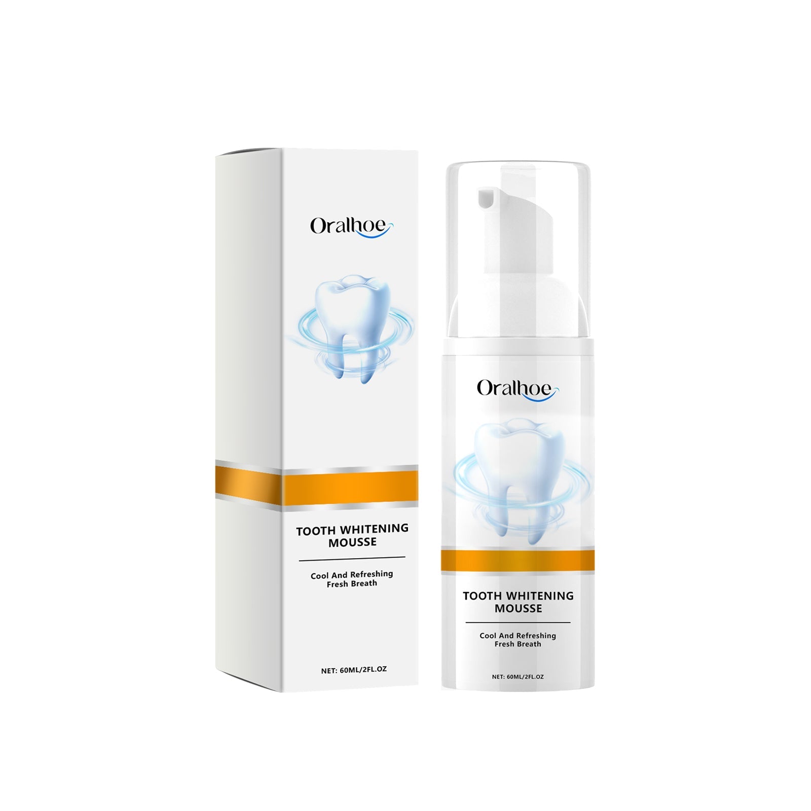 Brighten Your Smile with Tooth Whitening Mousse, Dental Care, Fresh Breath ,60ml