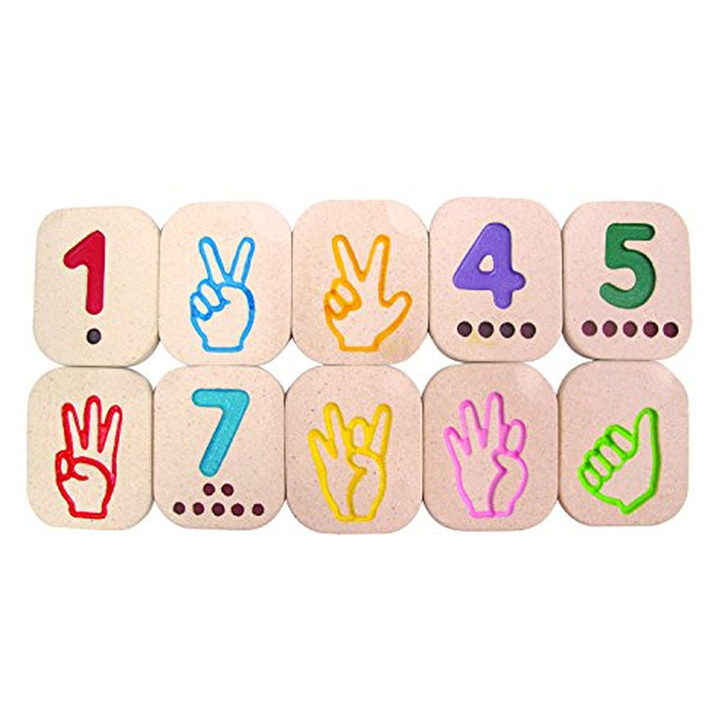 أرقام الإشارات اليدوية من 1 إلى 10 من PlanToys