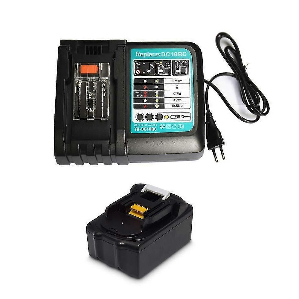 Replacement 14.4v-18v 5.0ah Akku Charger For Makita Grass Trimmer Dur181z Hedge Trimmer Eu Plug Dc18rc 3a (with Usb)_WYT