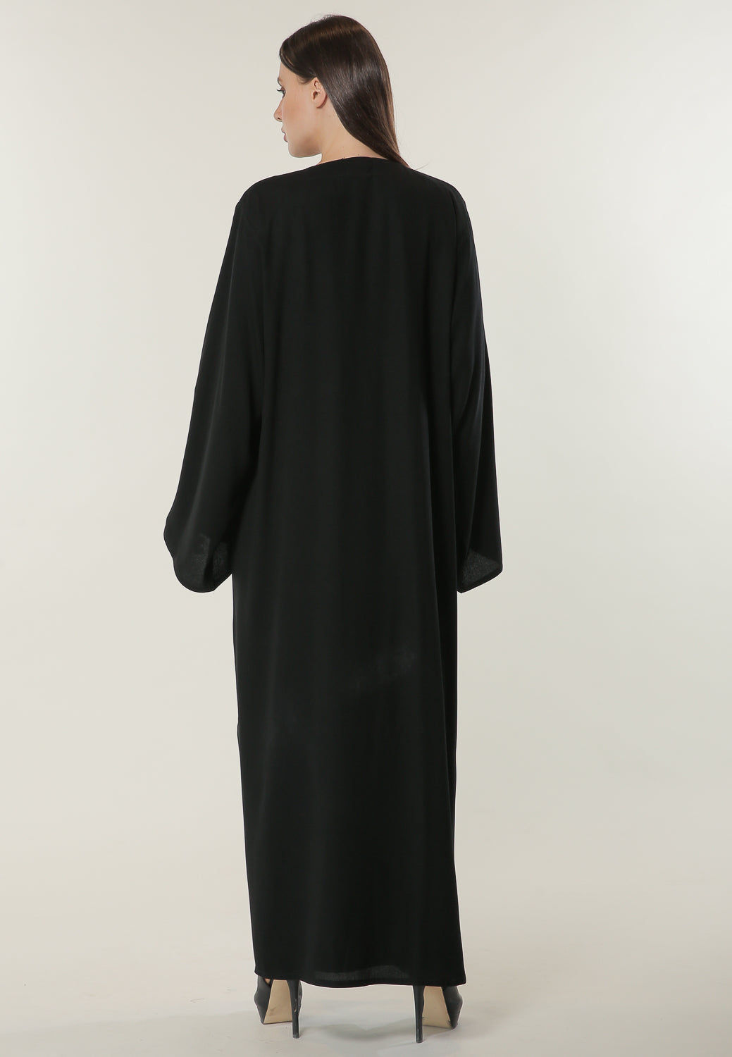 MOiSTREET Black Abaya with Handwork
