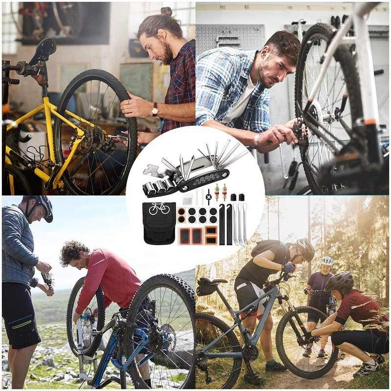 Bicycle Repair Tool Kit 16 in 1 Mountain Cycle Screwdriver Tools Tire Repair Wrench Set