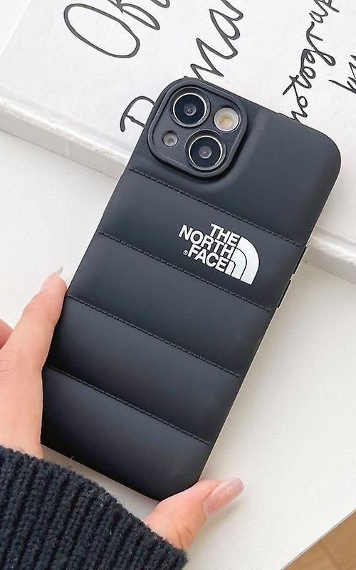 For iPhone 14/14 Pro/14 Plus/14 Pro Max - Winter Down Jacket 3D Puffer Soft Cloth Phone Case