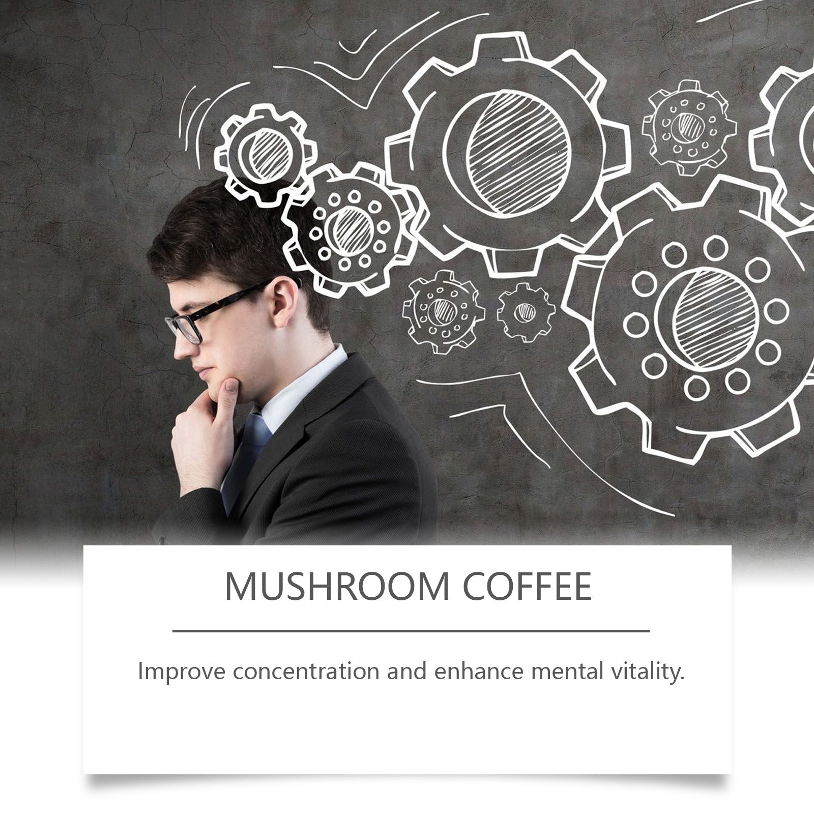 Mushroom Instant Coffee, Low Sugar, Boost Focus, Healthy Energy Drink ,100g