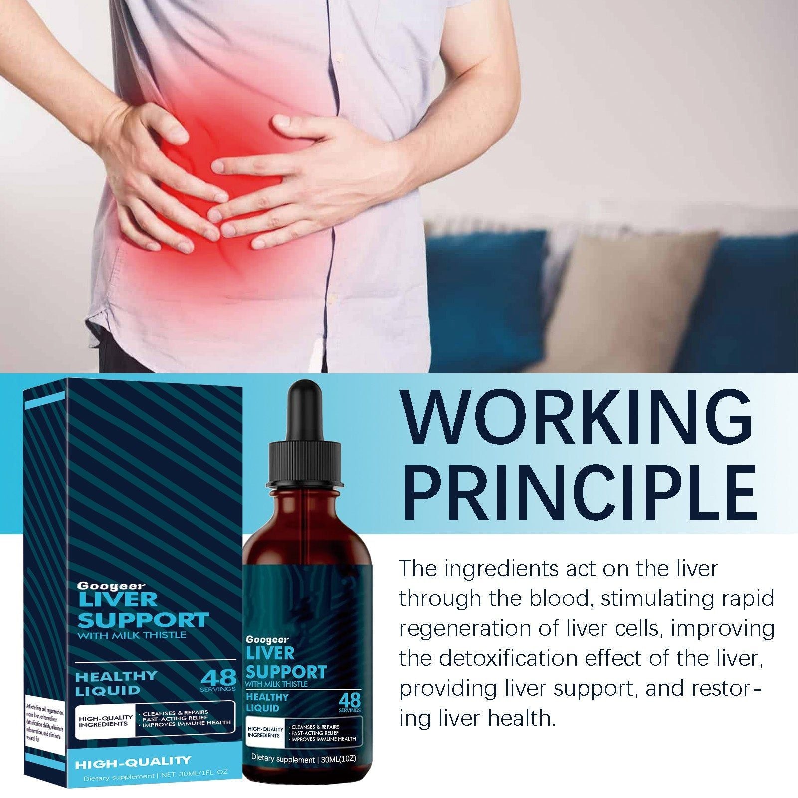 Body Care Drops for Stress Relief, Fatigue, Liver Support, Energy Boost ,30ml