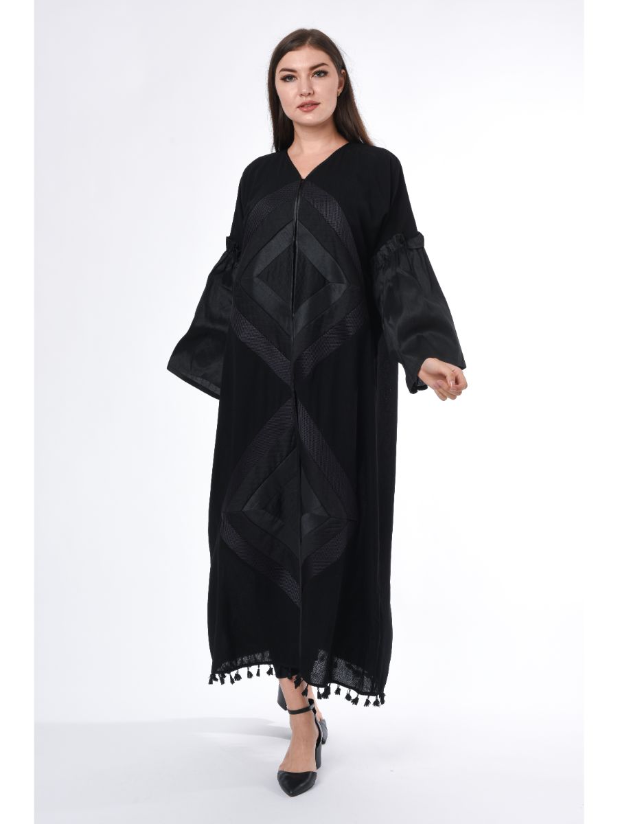 MOiSTREET Black Exotic Abaya
