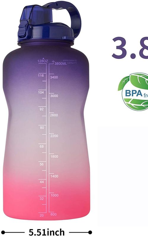 Large Capacity Water Bottle Gradient Fitness Sports Water jug With Time Marker