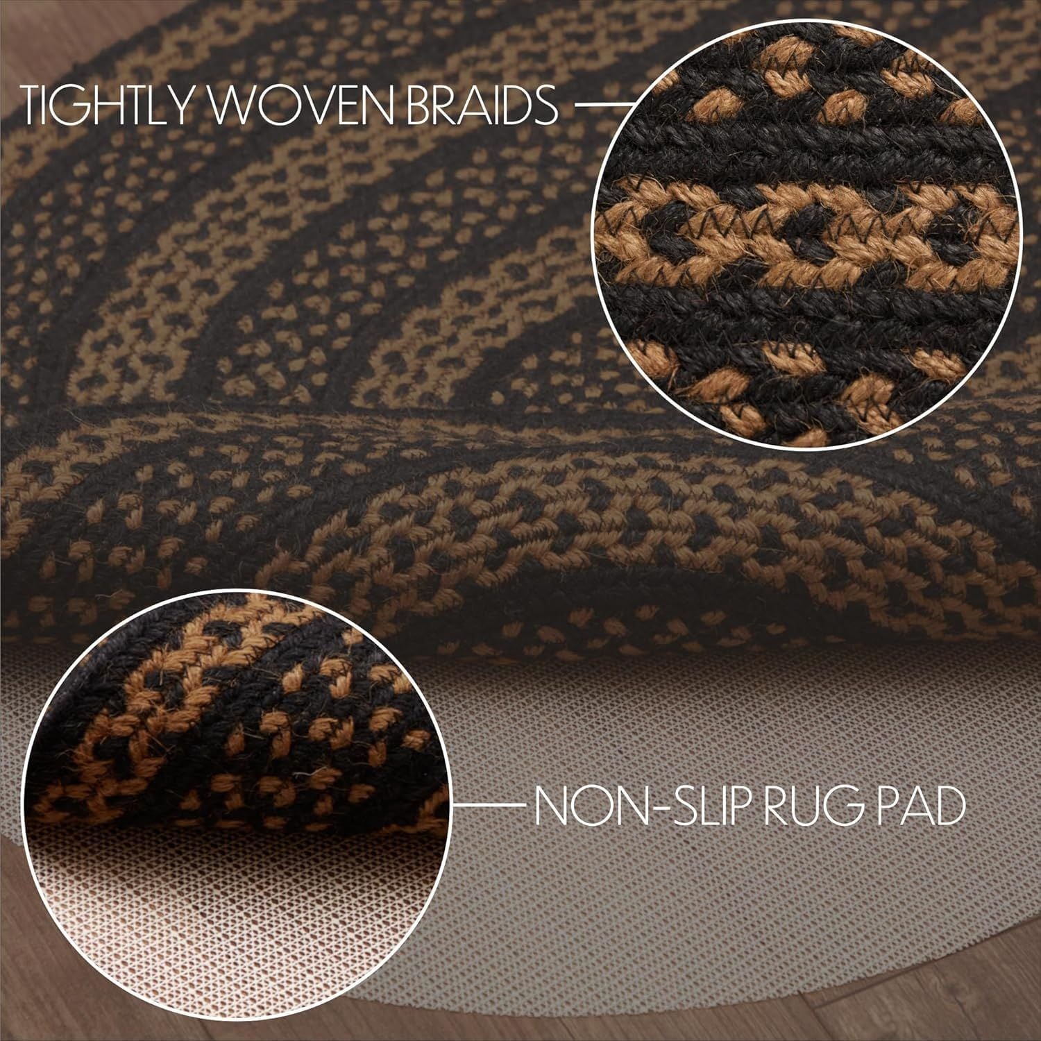 AIESY® Beautiful Reversible Braided Cotton Area Door mats