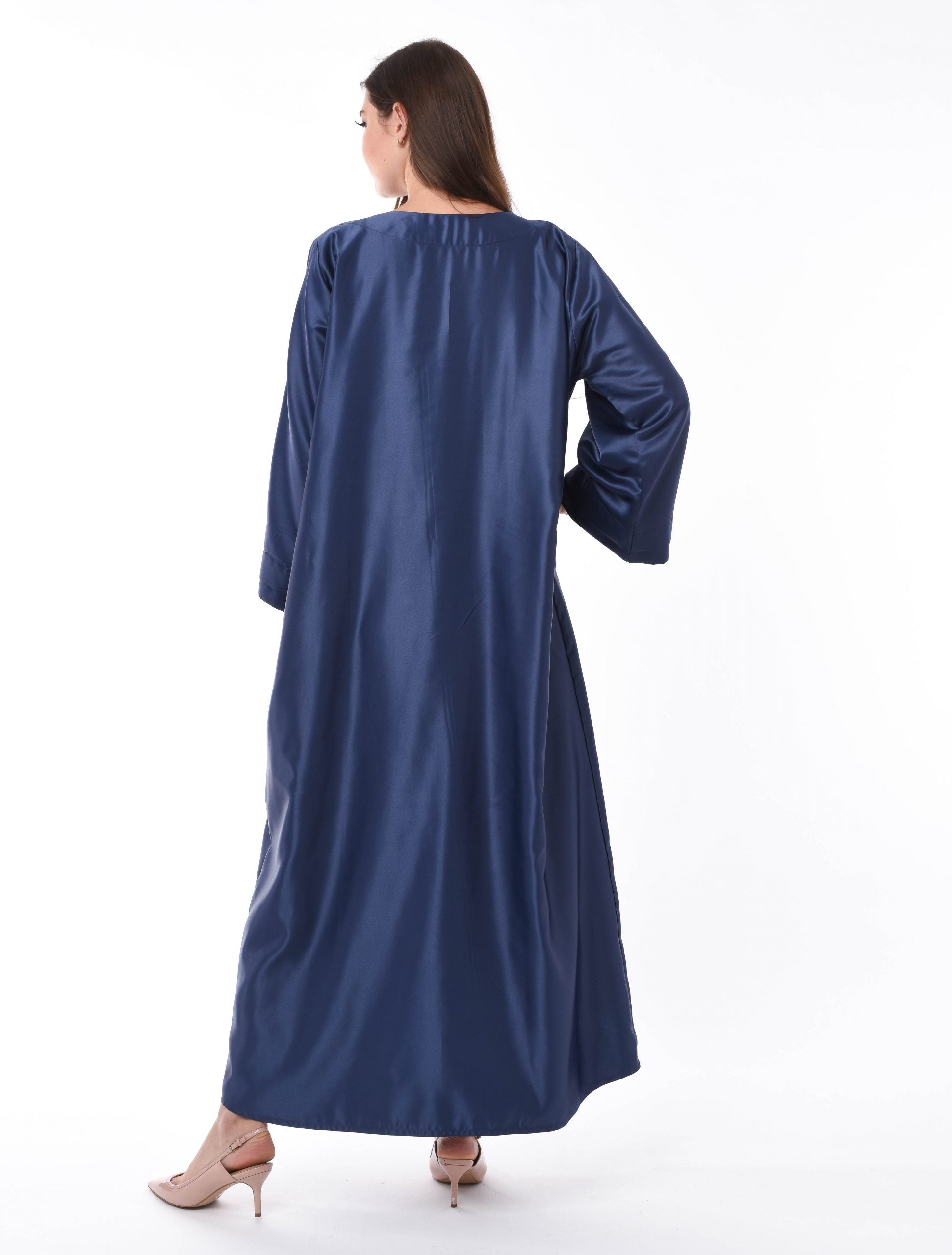 MOiSTREET Navy Embellished Kaftan with Hand Embroidery