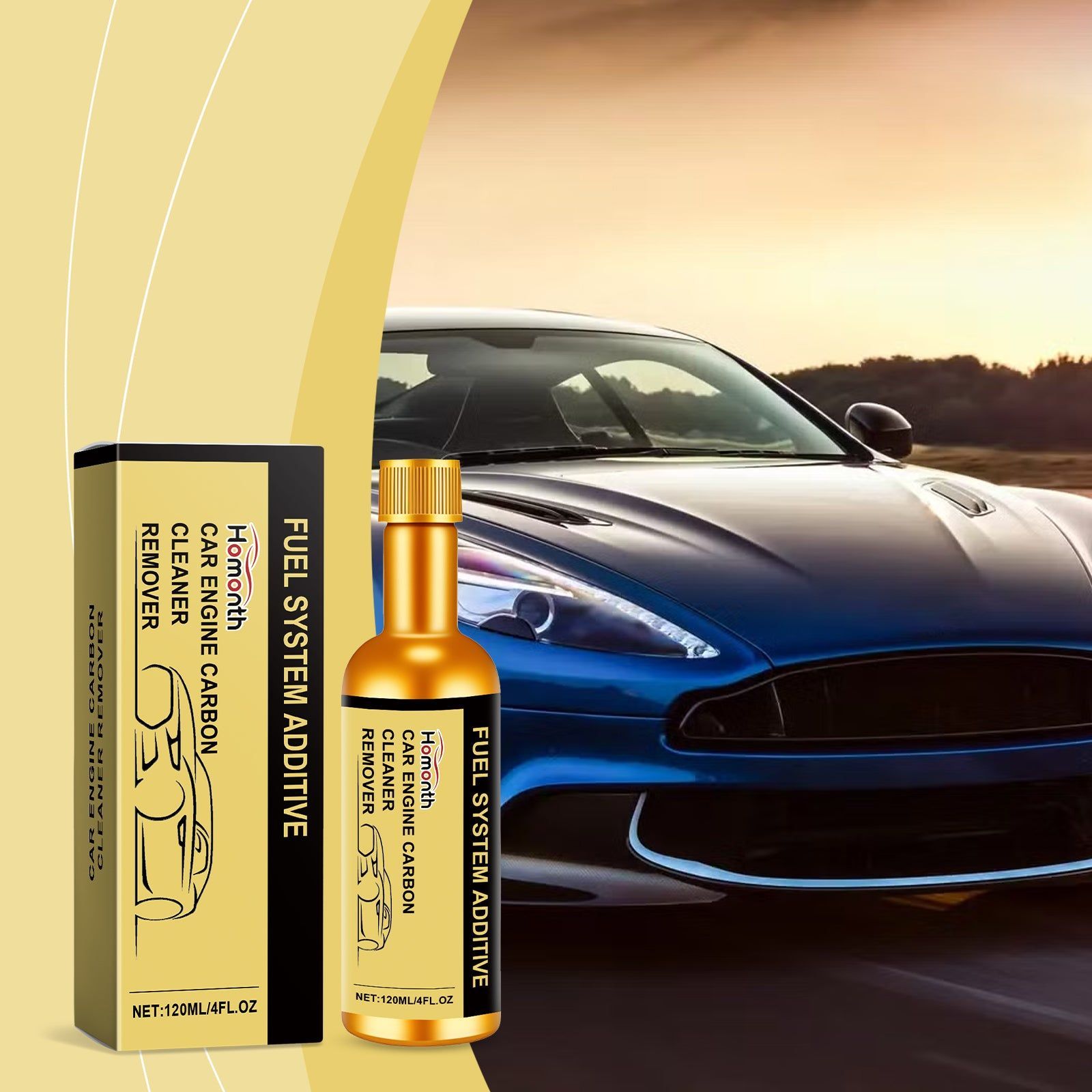 Automotive Engine Carbon Cleaner, Fuel Efficiency Boost, Noise Reduction, Engine Protection ,120ml