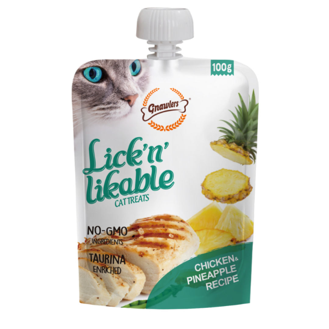Gnawlers Lick 'n' Lickable Cat Treats, 100gm