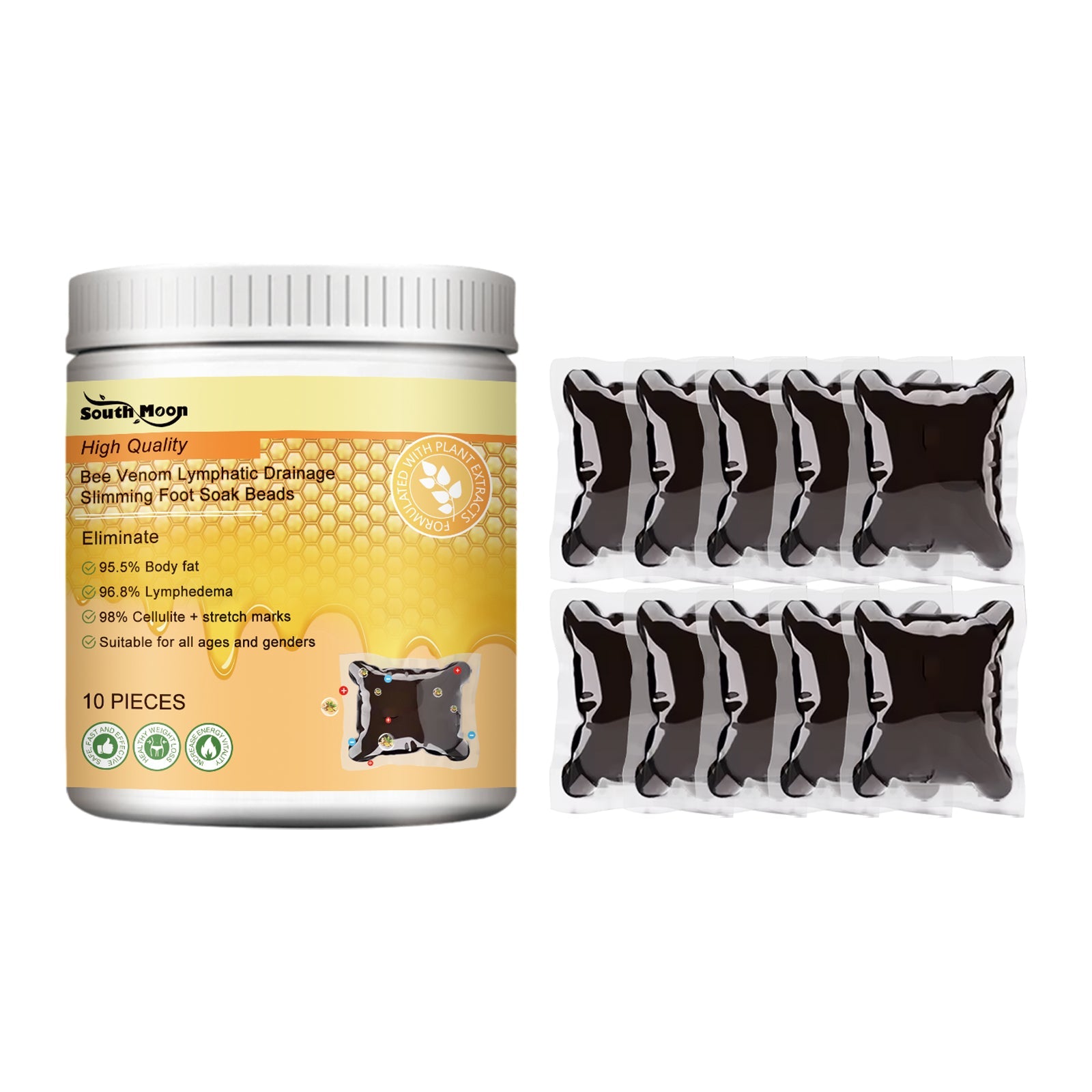 Revitalize Your Feet with Bee Venom Foot Care Gel, Herbal Soothing Foot Bath ,10 pieces