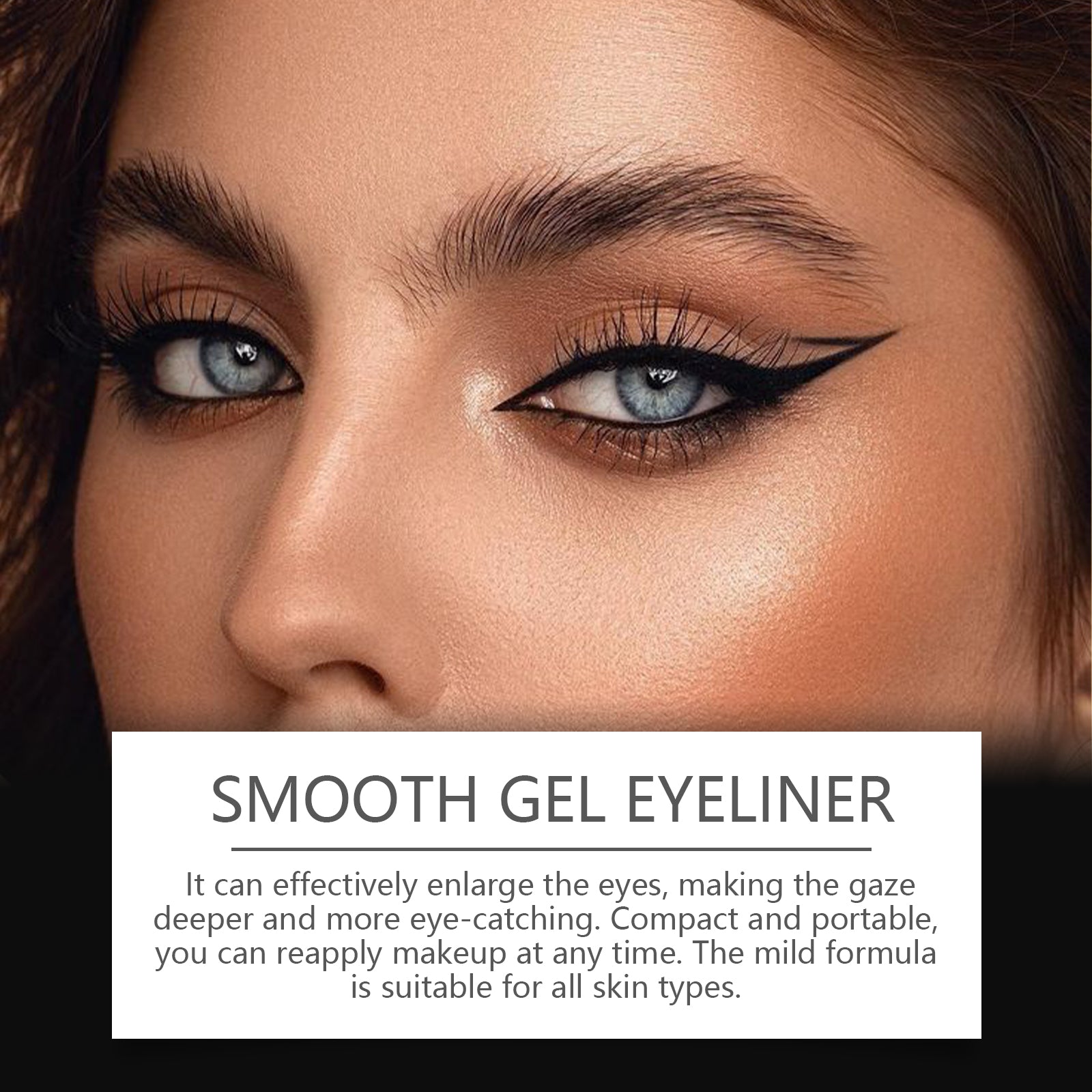 Phantom Eyeliner Cream, Long-Lasting Colorful Silver, Eye Makeup Essential ,3g