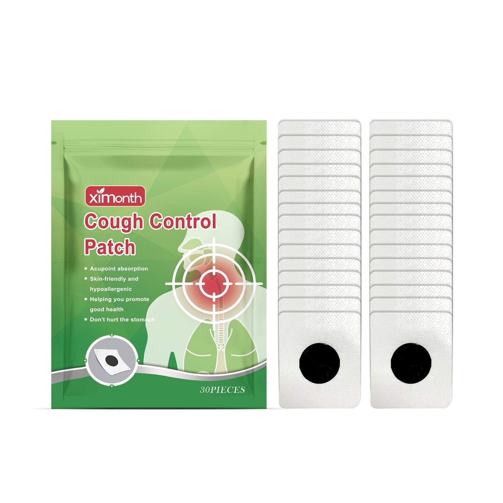 Cough Patch for Phlegm Relief, Throat Care, Natural Body Care, Fast Soothing ,30pcs