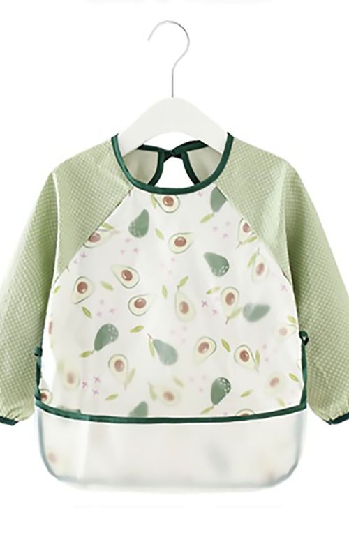 Baby Apron Waterproof Long Sleeve Bib Feeding Smock Bib Coverall Kid Eating Dirty Clothes