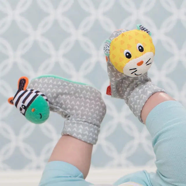 Infantino - Foot Rattles - Zebra/Tiger
