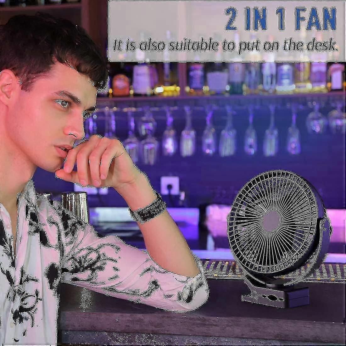 10000mah Portable Rechargeable Desk Fan With Strong Airflow Quiet
