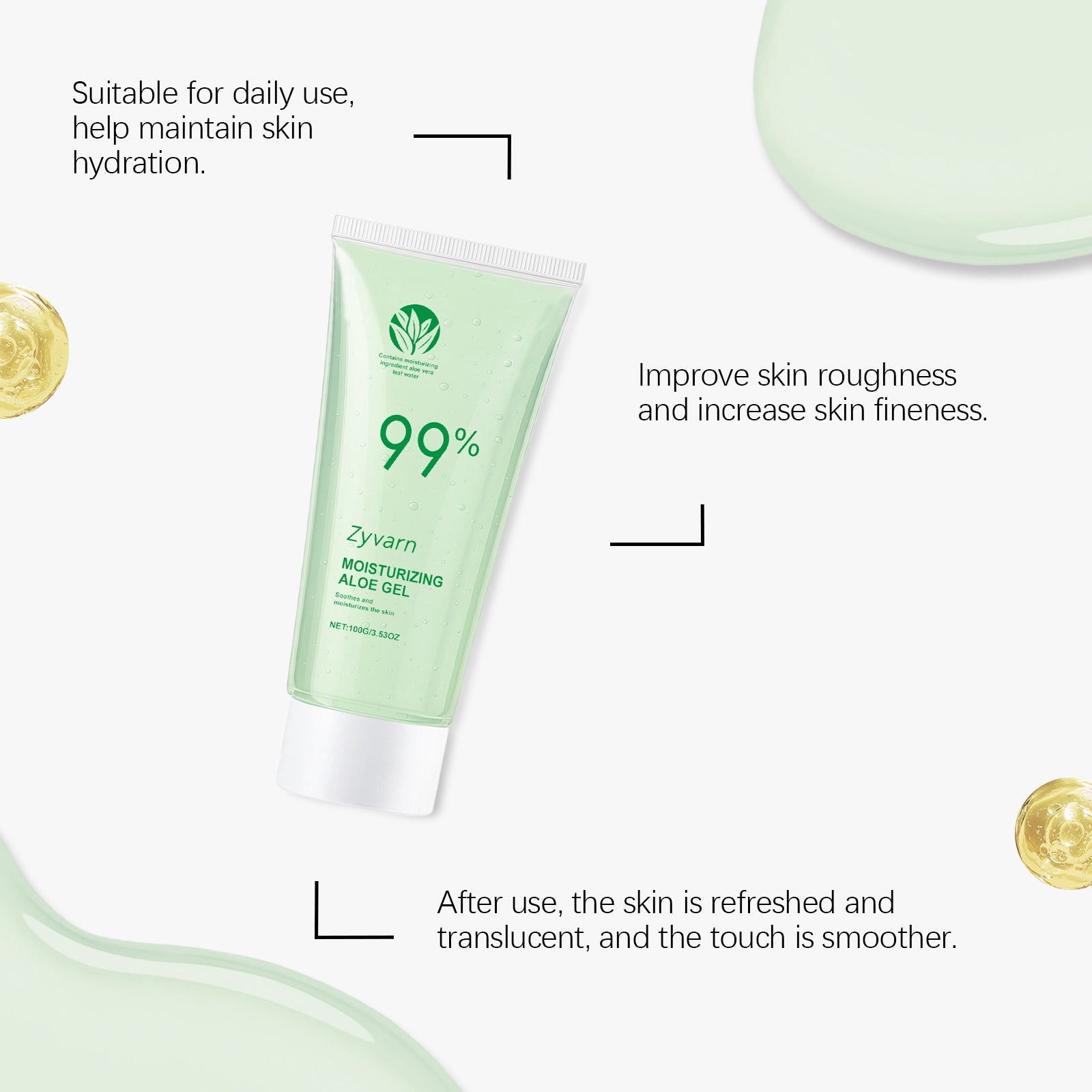 Aloe Vera Gel for Face and Body, Hydrating, Soothing, Natural Skin Repair, Moisturizer ,100g