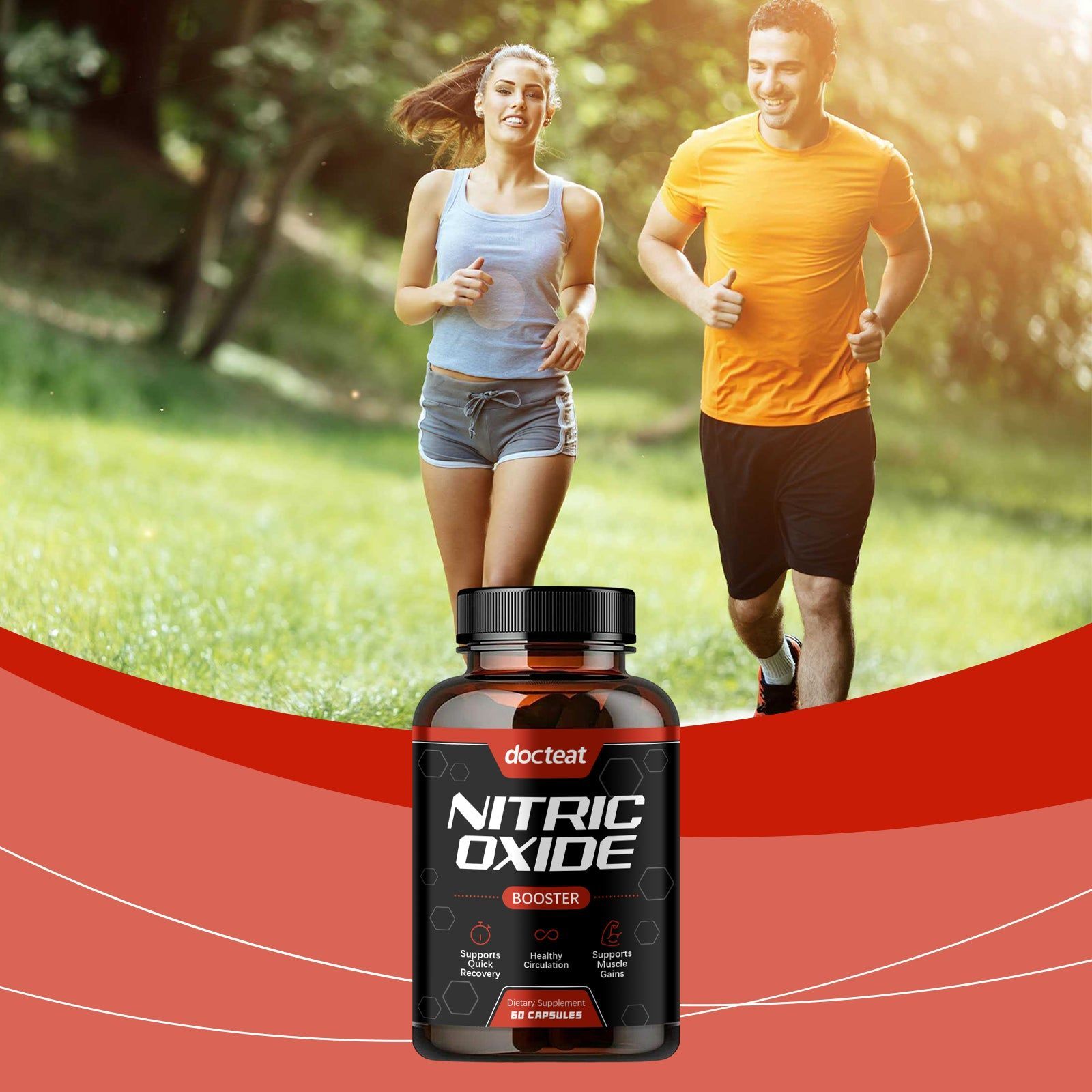 Boost Energy and Vitality with Nitric Oxide Capsules, Body Care for Daily Wellness ,60pcs