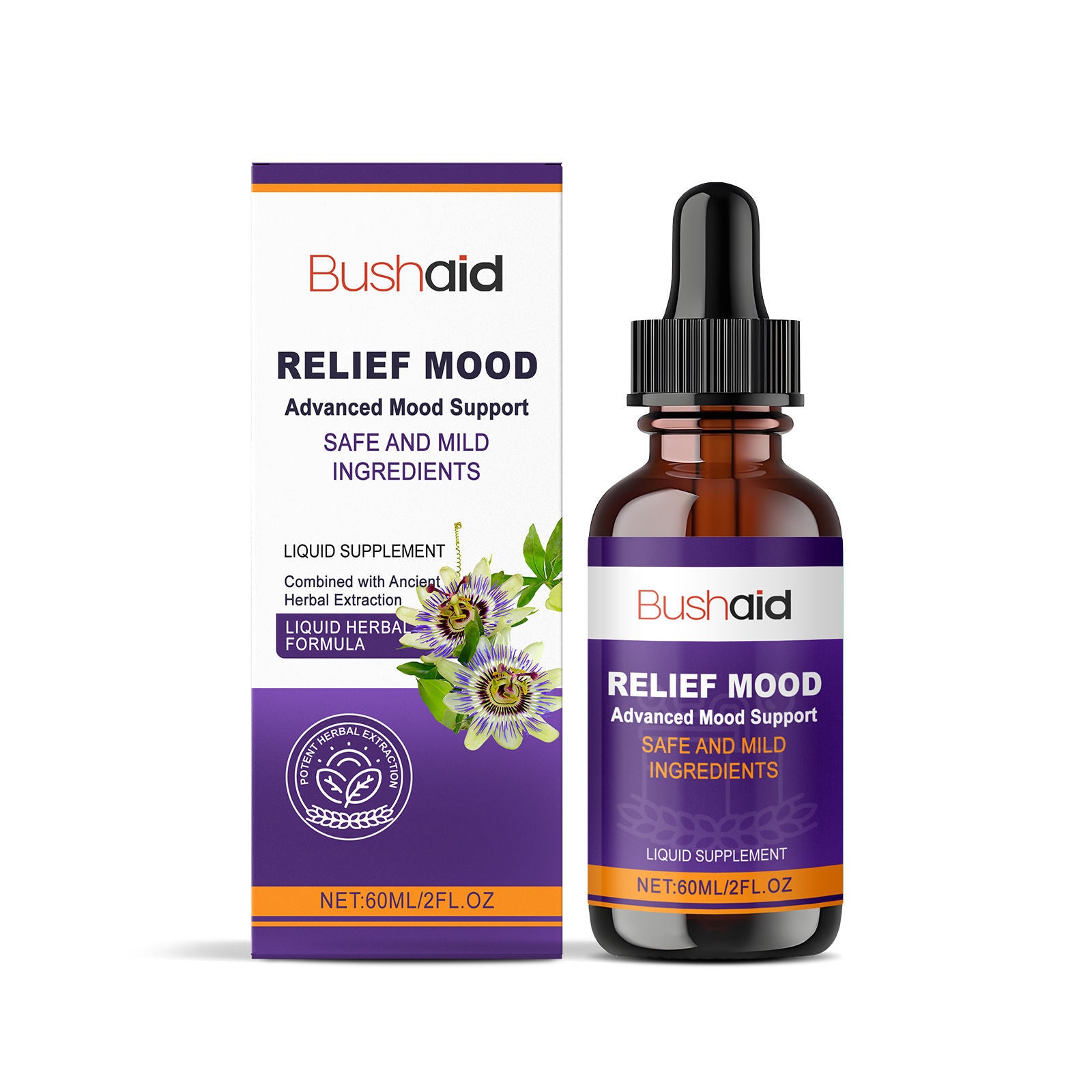 Calming Body Care Drops, Stress Relief, Natural Relaxation, Easy to Use ,60ml