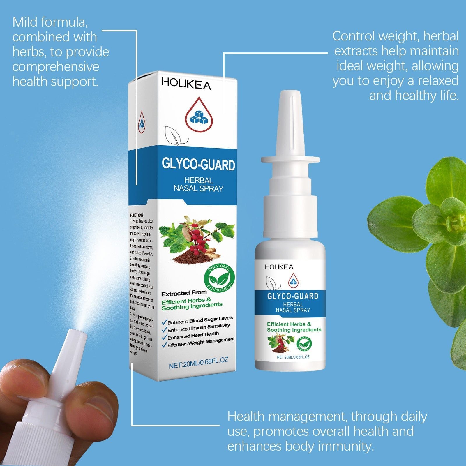 Boost Nasal Care Naturally, Relieve Irritation, Support Blood Sugar & Heart Health ,20ml