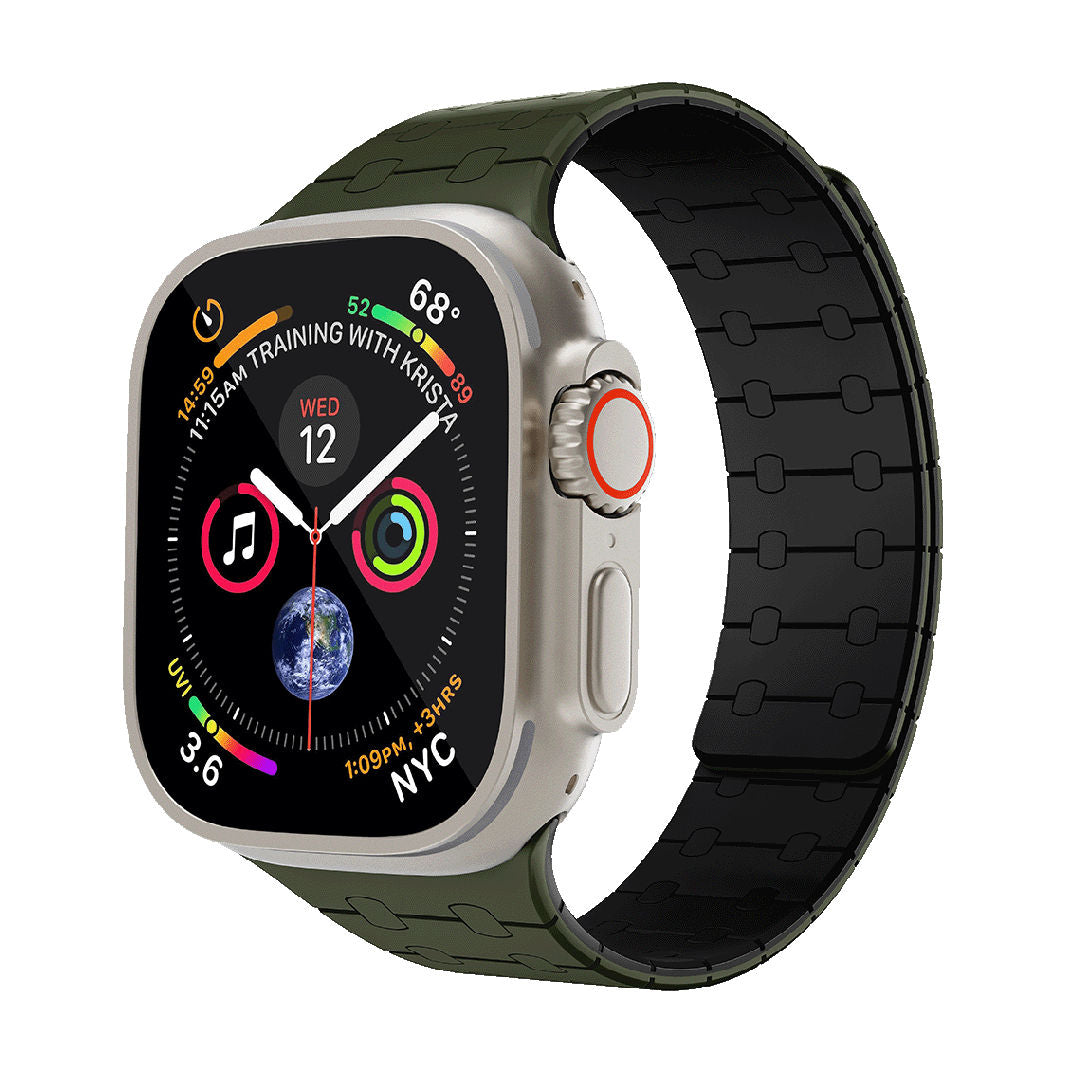 Levelo RoyalLink Silicone Watch Strap For Apple Watch 49MM