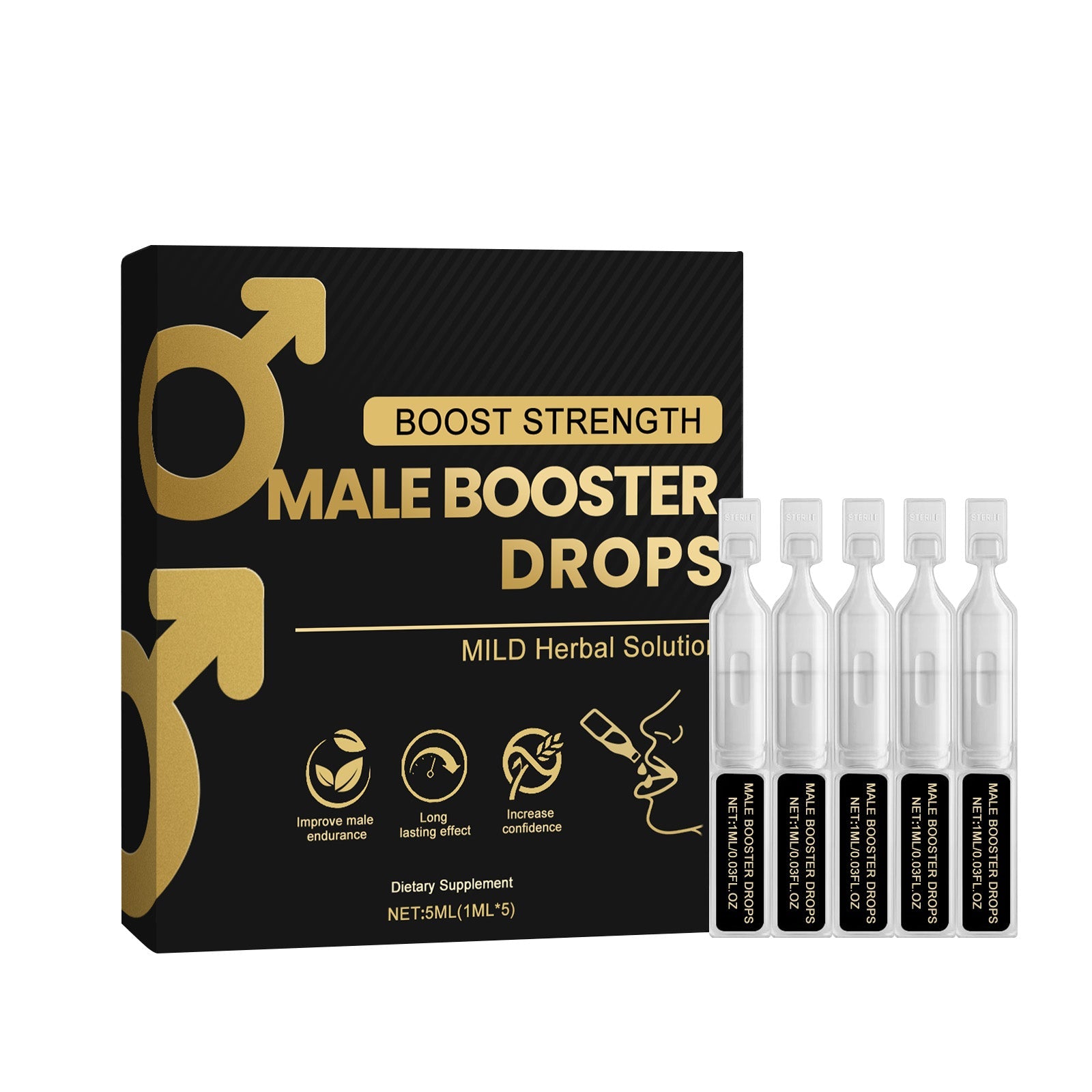 Boost Vitality with Men's Body Care Drops, Natural Energy & Blood Circulation ,5ml
