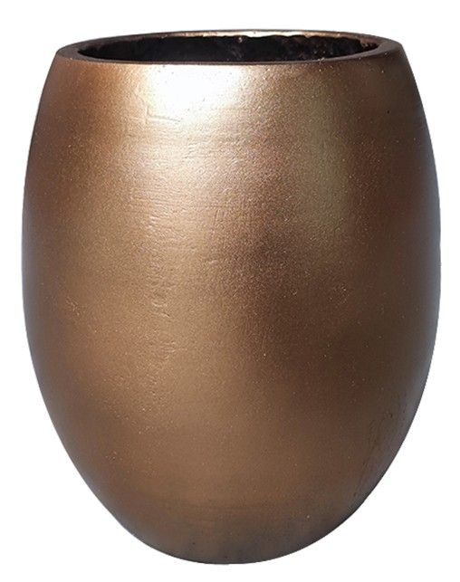 25x30cm Copper Toned Fiberclay Planter #KD-170