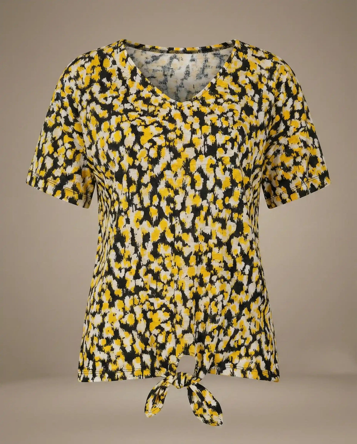 Jones New York Yellow Black Dotted Top