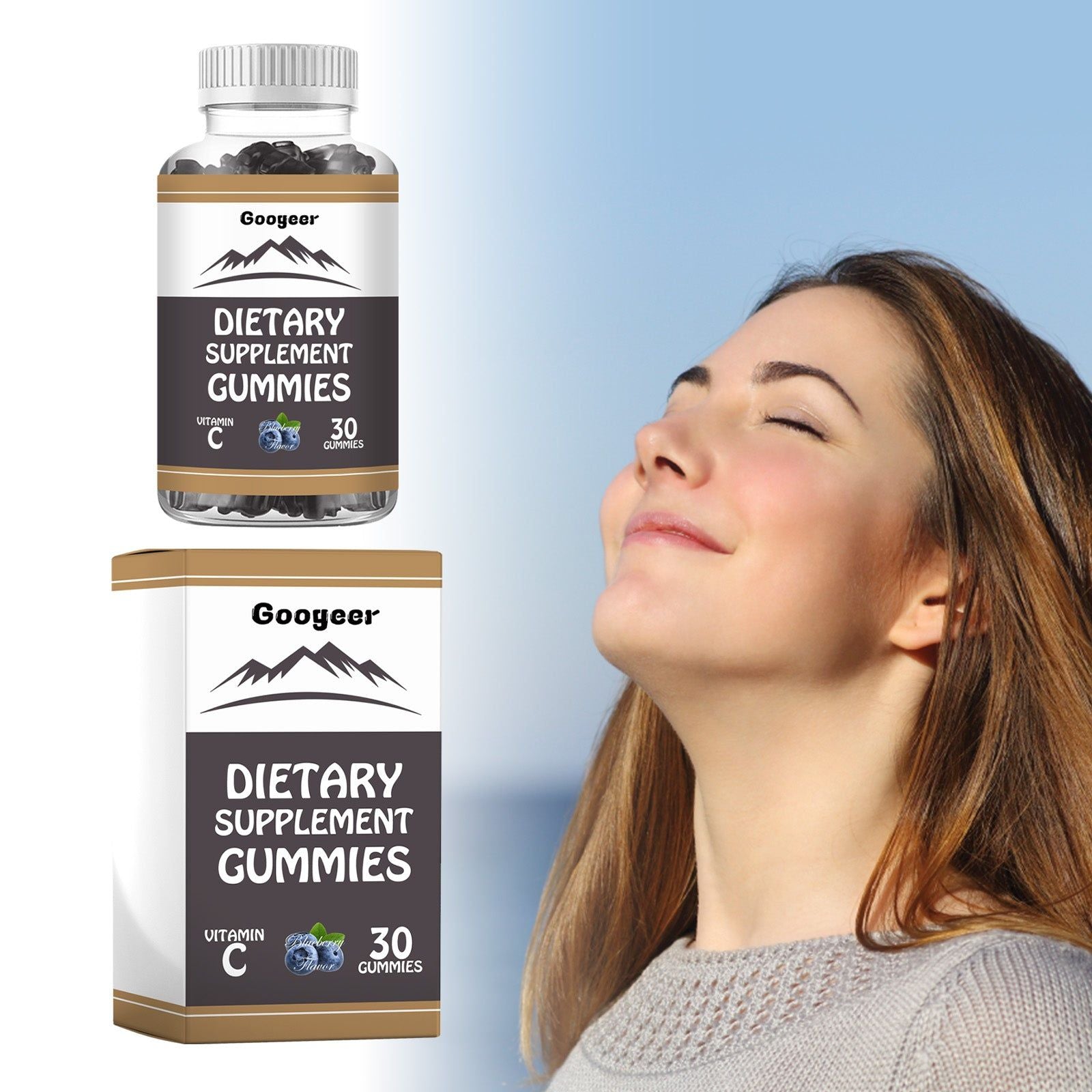 Body Care Gummies, Detox & Sleep Support, Natural Blueberry Flavor ,30 gummies