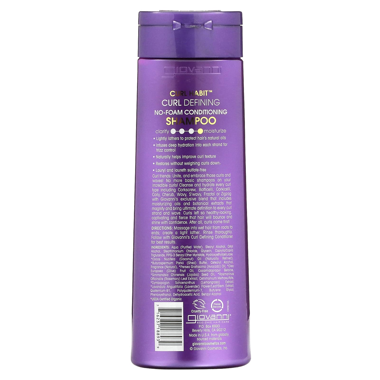 Giovanni Curl Habit Defining No-Foam Shampoo 399Ml
