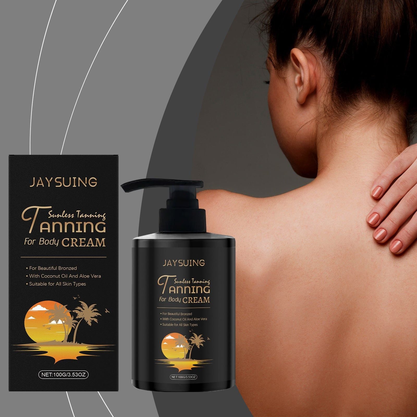 Body Blackening Moisturizer, Summer Outdoor Skin Care, Tan Enhancing, Deep Nourishing, Gentle Moisturizer ,100g
