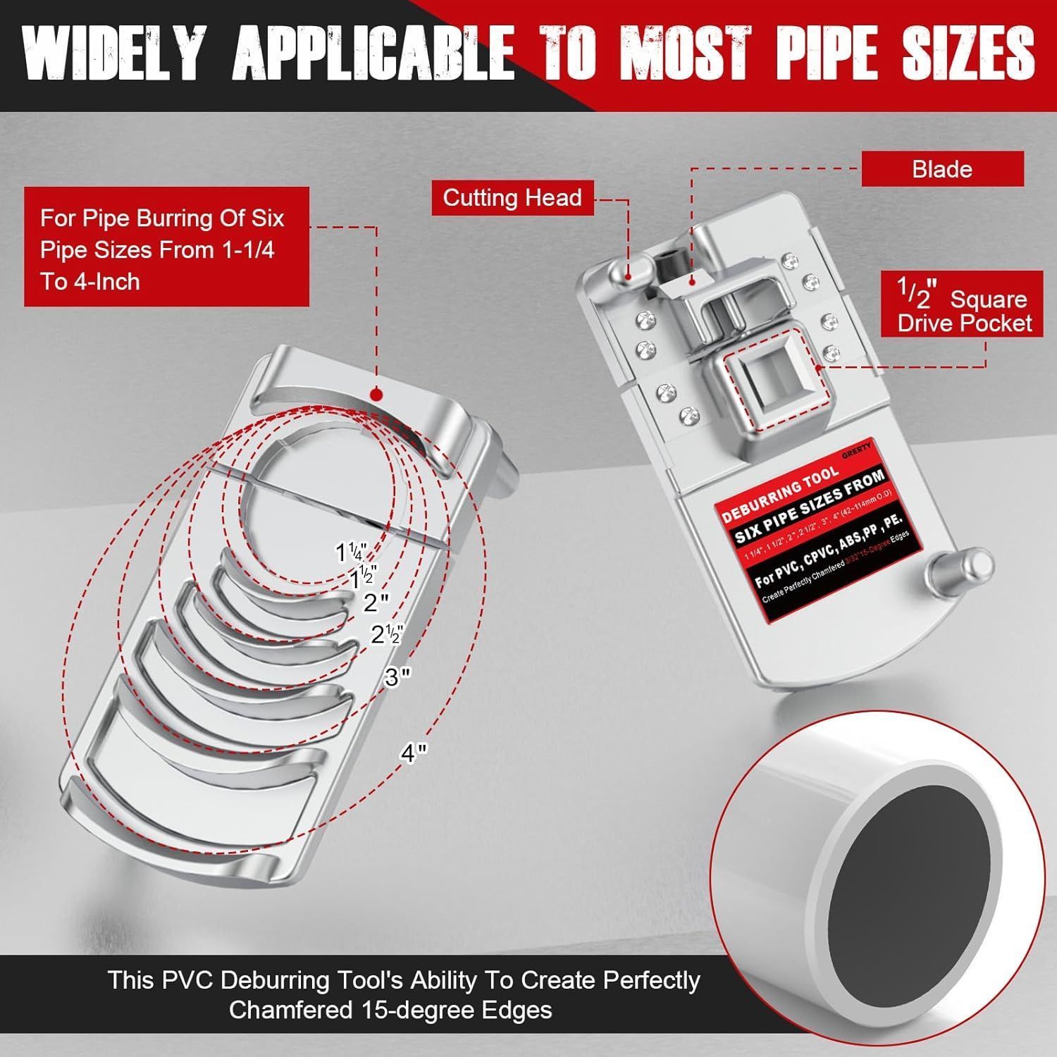 Pvc Pipe Deburring Tool Plumbing Tools Professional Plastic Pipe Deburring Tool For Deburring Pipes