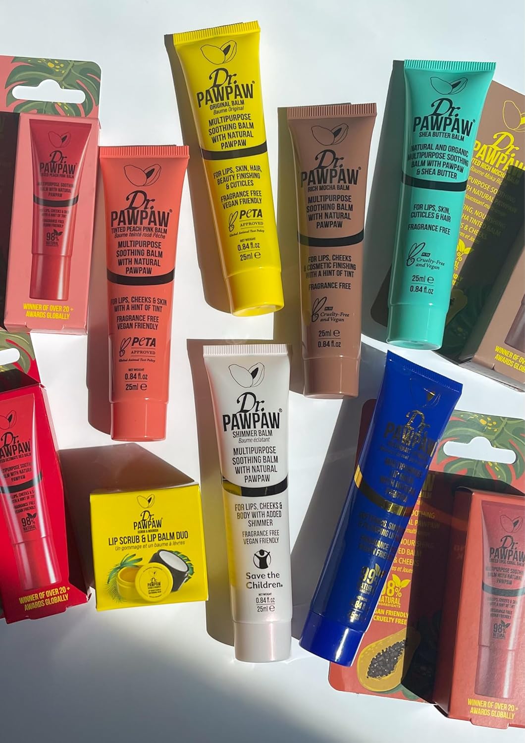 Dr. Pawpaw Tinted Peach Pink Balm - Multi-purpose Balm, Pawpaw Lip Balm, Lip Balm, Tinted Balm, Skin Highlighter, Smooth Skin, Cracked Lips, Vegan Beauty, Ethical Beauty, 25ml