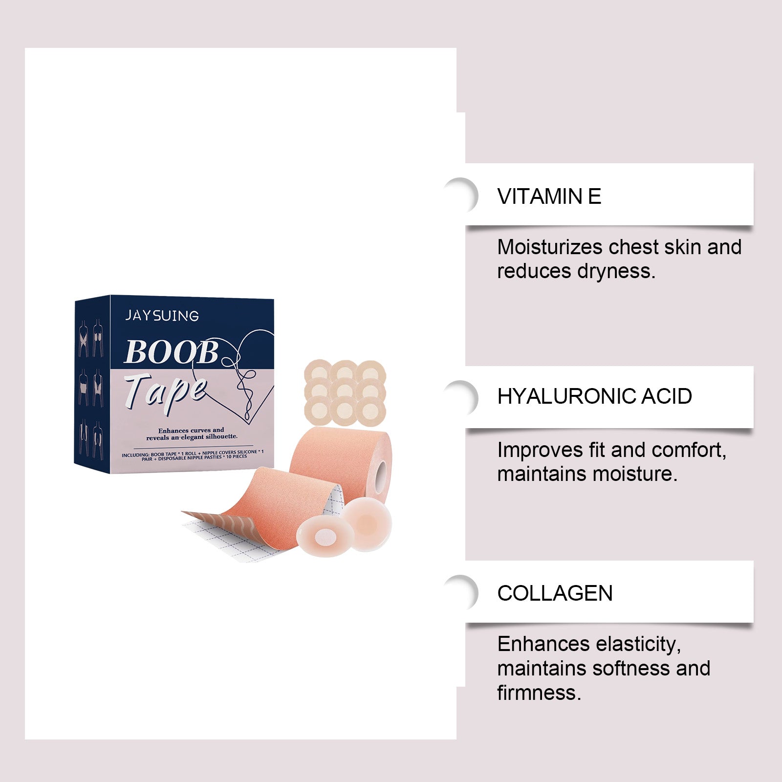 Enhance Your Confidence with Breathable Chest Care Patches, Shape & Support ,1 set